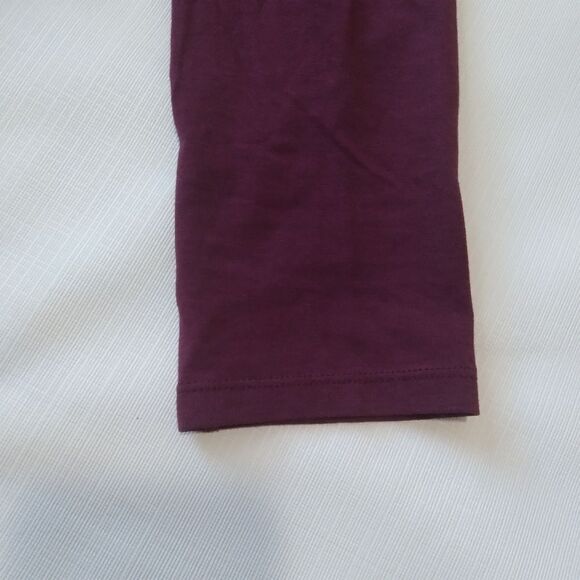 Divided H&M Burgundy Red Babe Squad Graphic 3/4 Sleeve Cropped Tee Women's Small - Picture 10 of 11